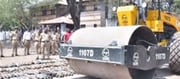 Traffic Police's action, roller run on silencers of two-wheelers!