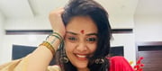 Sreemukhi New Images In Temple