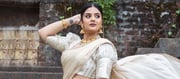 Sreemukhi Images In White Halfsaree