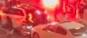 BRUTAL VIDEO - A PSG Fan Is Crushed Between Two Cars
