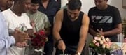 Dhoni celebrated his 44th birthday with his close friends..!?
