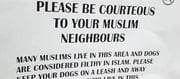 Dogs are Filthy and 'Haram' In Islam - Canada Residents Spot Several Signs To Keep Dogs Away