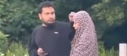 Muslim Husband Forcing Wife To Cover Face With Hijab Goes Viral