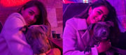 Pooja Hegde Seen Hugging Set Dog On The Sets - Cute Photos