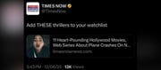 Shame On Indian Media - Times Now Suggesting Plane Crash Movies and Netizens Vent Anger