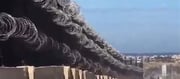 The wall that Egypt built on the border to prevent Palestinian refugees