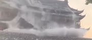 VIDEO - 650-year-old drum tower roof in China Collapses