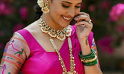 Anasuya Cute Pink Half Saree Stills