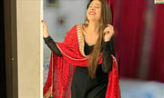 Hiba Nawab Cute Red And Black Chudi photo Stills
