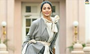 Hina khan Cute Ash Dress Stills