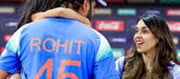 'Rohit Sharma Stand' Wife Ritika cried when husband honored!