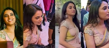 Priyanka Mohan Saree Moments - HOT...
