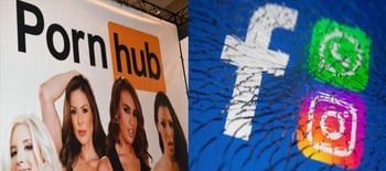 Pornhub traffic surged as FB went down.