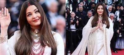 Aishwarya Rai Makes Statement With 'Sindoor & Saree' At Cannes 2025