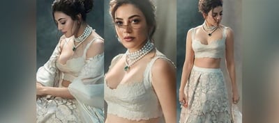 Kajal Aggarwal Exposes Her Milky White... In Low Neck Plung line Dress...