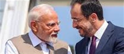 PM Modi reached Cyprus, President Nikos welcomed him!