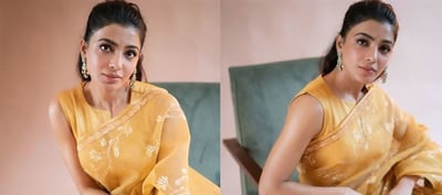 Samantha In Sleeveless Blouse and Saree Is A Treat To Behold