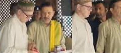 Kashmir CM Omar Abdullah worshiped in the temple!