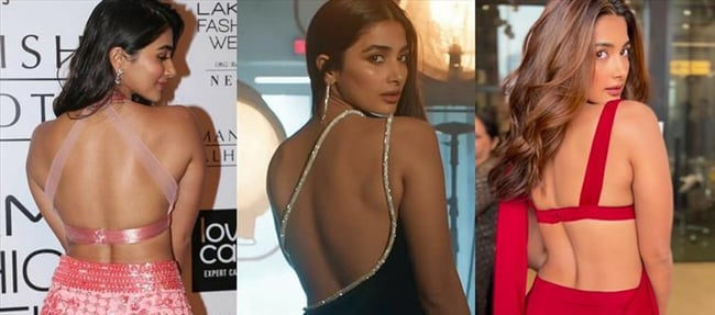 pooja hegde backless dress Pooja Hegde
