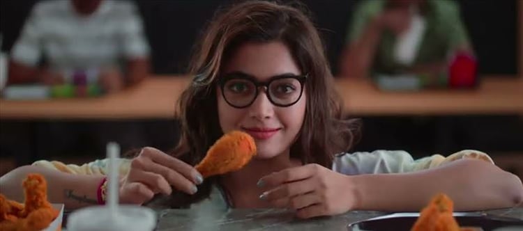 Vegetarian Rashmika Mandanna Eating Chicken - Yuck