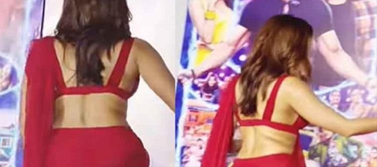 750px x 332px - Video - Pooja Hegde HOT Curves in RED SAREE in Public