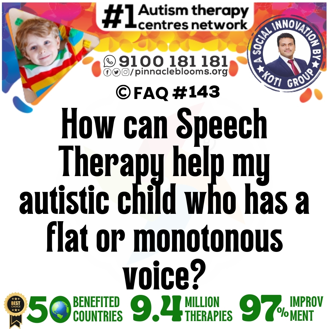 How can Speech Therapy help my autistic child who has a fla