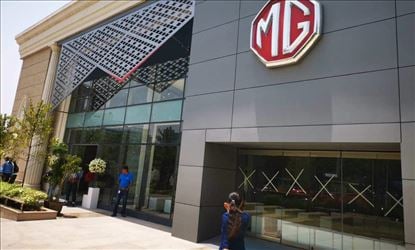 First MG Motor India showroom has come up in Gurgaon 