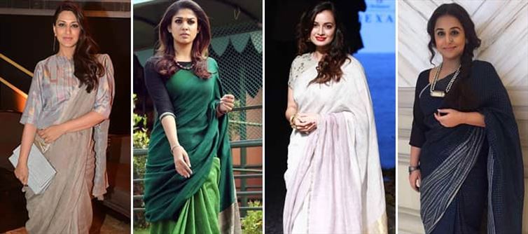 Bollywood Starlets donning an Indian handloom saree