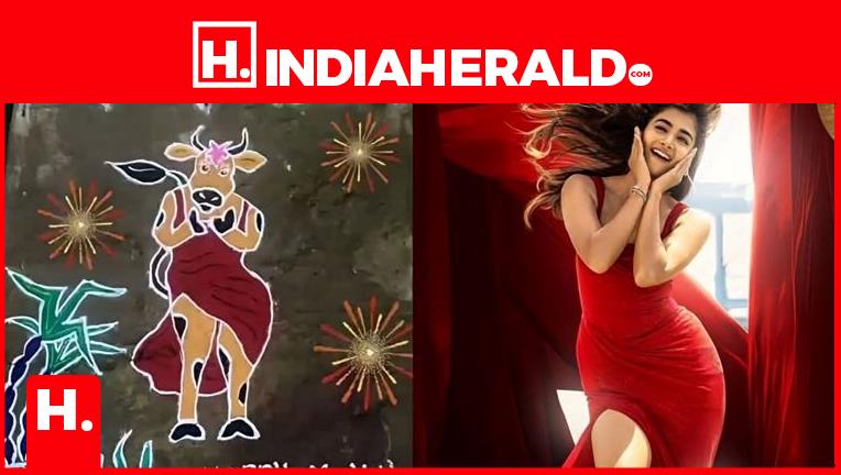 A Cow Dressed Like Pooja Hegde Just Won the Internet