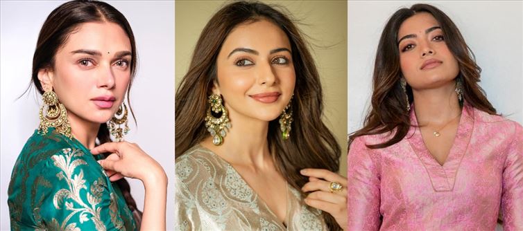 Aditi to Rashmika Mandanna - Celebs in Ethnic Look With Brocade Fashion
