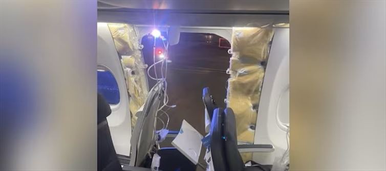 Alaska Airlines plane door blows out mid-air, makes emergency landing