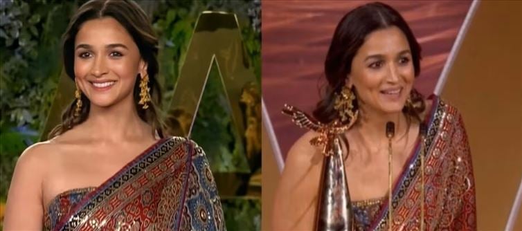 Alia Bhatt stuns in saree at Saudi Arabia awards event