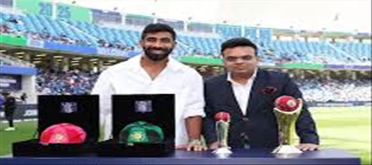 Bumrah receives ICC Trophies and caps in Dubai..!?