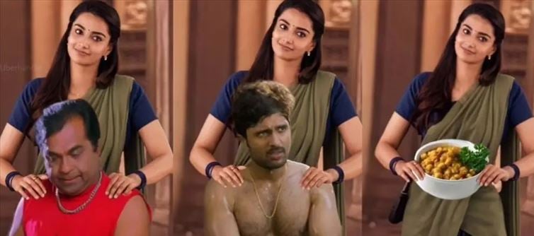 Guntur Kaaram - Meme Feast on Meenakshi Chaudhary Poster