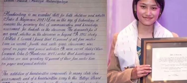 Meet The Girl With World's Most Beautiful Handwriting - Not From India or US or Japan
