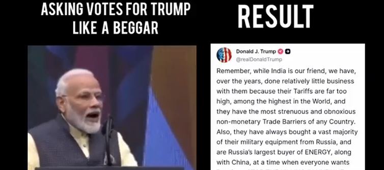 Modi Is The Weakest Prime Minister India Ever Had - Netizens Fume As He Becomes Trump's Puppet !?!