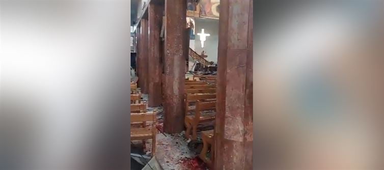 Muslim Terrorist Blew Himself Up In St.Elias Church Killing Dozens Of Christians During Sunday Mass