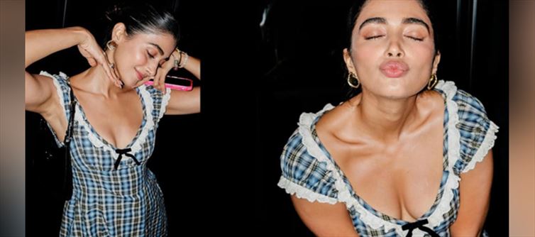 Pooja Hegde Oozes Hotness In Summer-perfect Gingham Mini Dress