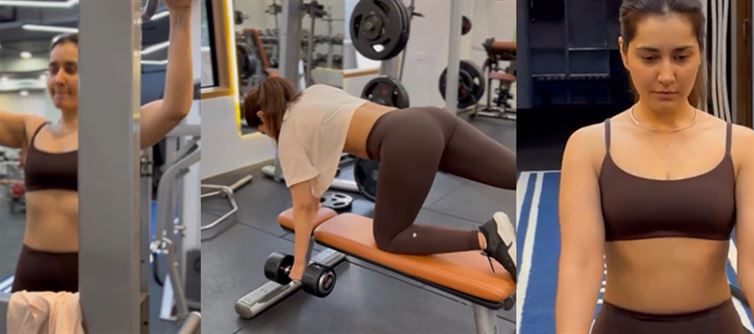 Raashii Khanan Flaunts Her Hot Abs In Gym - VIDEO