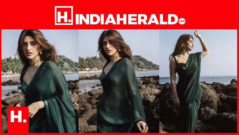 Sreeleela in Emerald Silk at a Goa Shoreline? Consider the Internet Captivated.