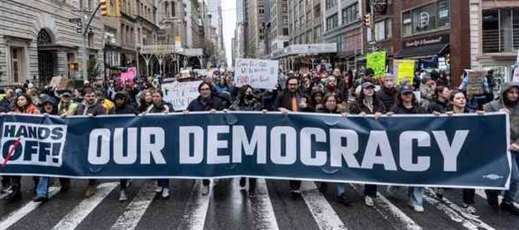 Thousands of Americans took to the streets to protest against Trump's Decisions