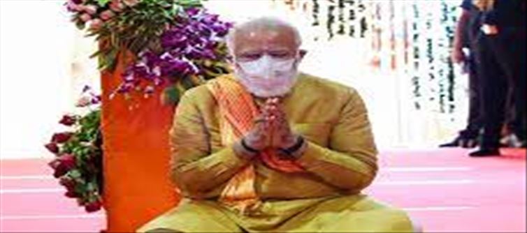 What is the significance of PM Modi's first temple inauguration?