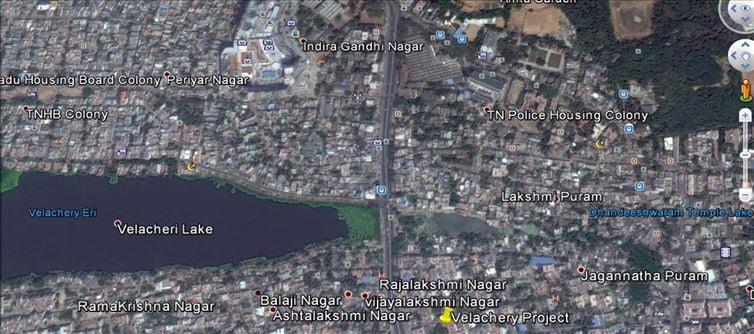 Where is the lake here??? An Amazing Velachery map!!! If so why not flood?