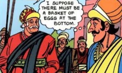 Akbar Birbal Stories::the king just laughed