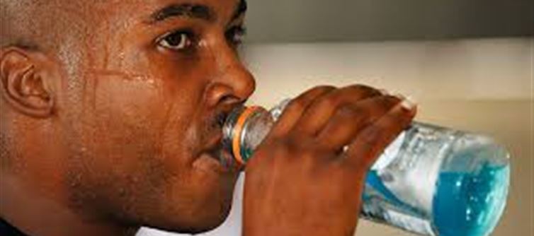 How long after walking should one drink water?