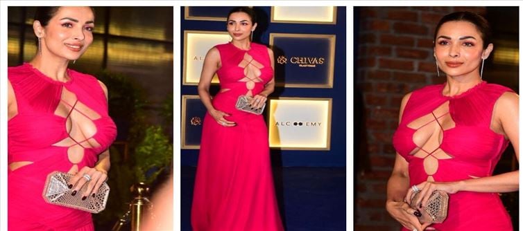 Hot!!Malaika Arora in a S*xy Red Plunging Gown!!!