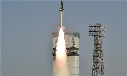 ISRO's launch vehicle PSLV-C59 after its launch from Satish Dhawan Space Centre, in Sriharikota