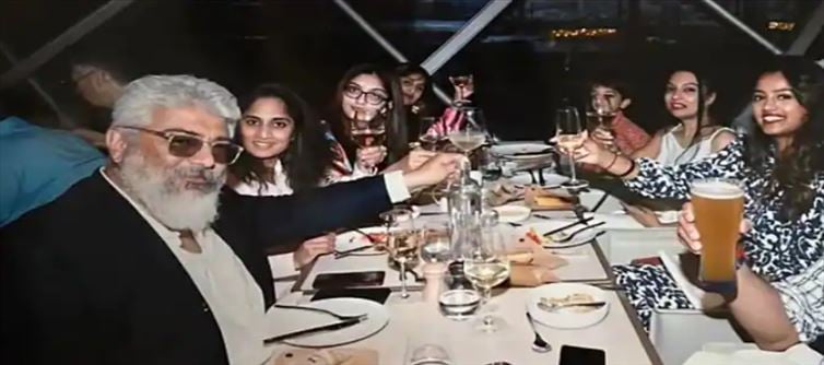 Did Ajith attend liquor party with his wife & daughter?