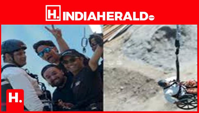 Divyang bungee jumping from wheelchair, Gautam Adani thri