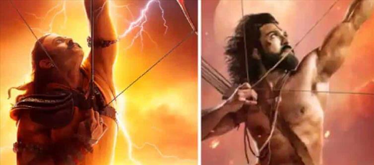 Fans Comparing RRR Poster & Aadipurush